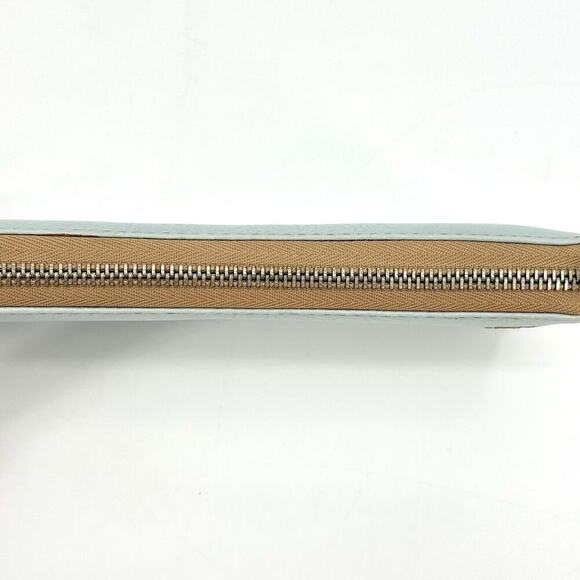 Matt & Nat Long Zip Around Cruelty Free Ethical Vegan Wallet Robins Egg Blue/Tan - Picture 5 of 8